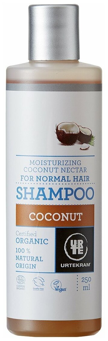 Urtekram шампунь Coconut Moisturizing for Normal Hair, 250 мл