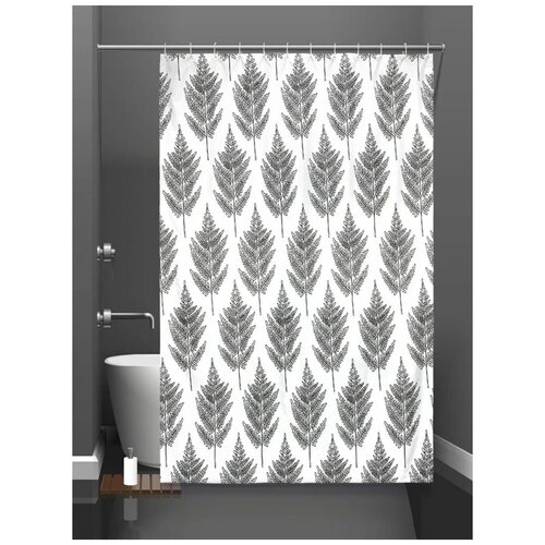 Штора для ванной Bathplus ch21037 180*180 Fur-tree black