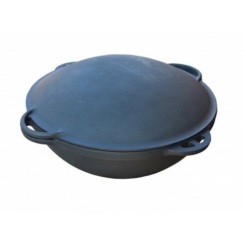 Казан чугунный Ситон с крышкой-садж 12 л