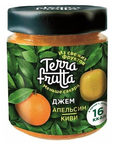 Апельсиновый джем с киви TERRA FRUTTA - 200 гр.