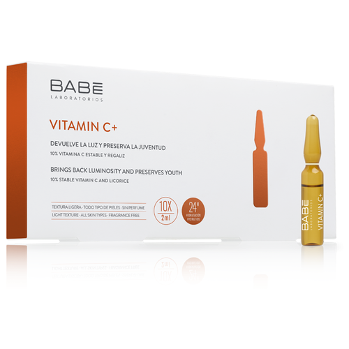 BABE Laboratorios Концентрат для лица для сияния и гладкости кожи Vitamin C+ ампулы 2 мл, 10 шт