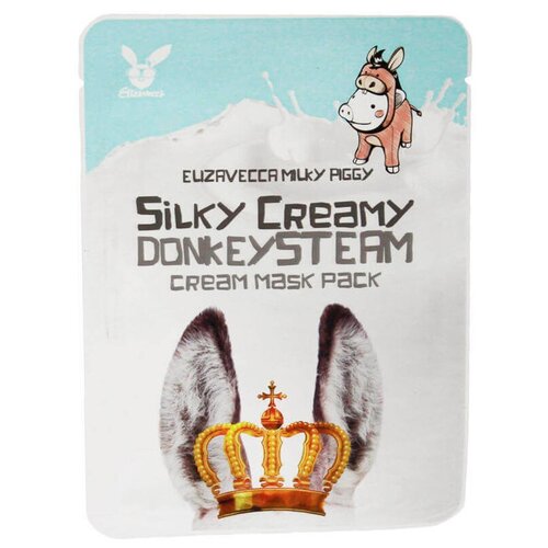 Elizavecca Маска с паровым кремом и молока ослиц - Silky creamy donkey steam cream mask pack, 25г