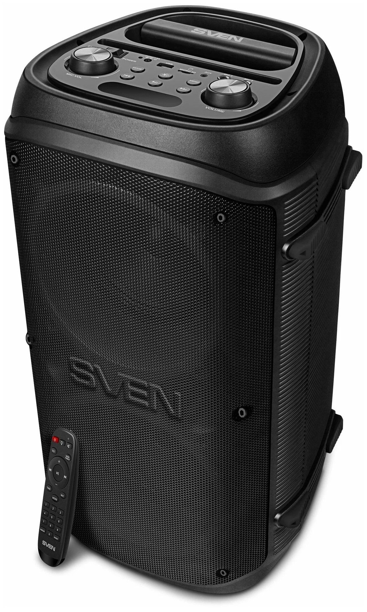 Портативная акустика SVEN PS-800, 100 Вт, черный — купить в интернет-магазине по низкой цене на Яндекс Маркете