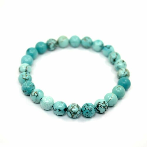 фото Handinsilver ( посеребриручку ) браслет из глянцевой бирюзы 8мм