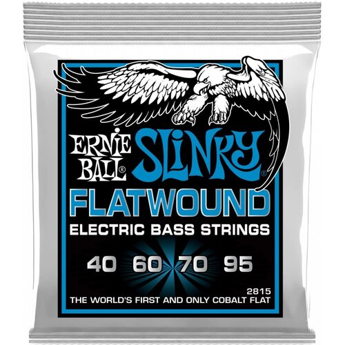 ERNIE BALL 2815 Flatwound Slinky Extra 40-95 - Струны для бас-гитары ernie ball 2815 струны для бас гитары