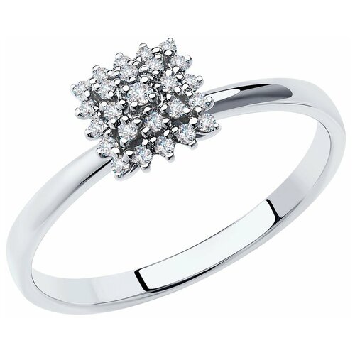 Кольцо SOKOLOV Diamonds из белого золота с бриллиантами 1012016, размер 16