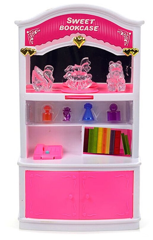 Dolly Toy Книжный шкаф (DOL0803-026) белый/розовый