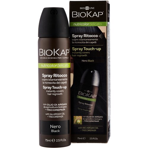 BioKap Краситель прямого действия Nutricolor Spray Touch Up, black, 75 мл, 90 г