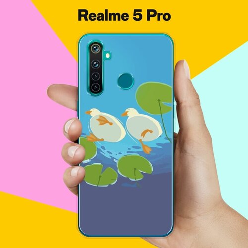 Силиконовый чехол на realme 5 Pro Утки / для Реалми 5 Про силиконовый чехол на realme 5 pro дракон для реалми 5 про