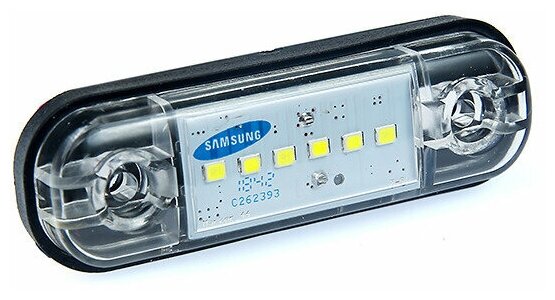 фото Габарит светодиодный Белый MINI 6 LED Маркерный (12-24В)