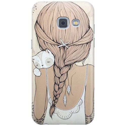 фото Cиликоновый чехол девочка в обнимку с котом на samsung galaxy a3 (2017) / самсунг а3 2017 re:pa