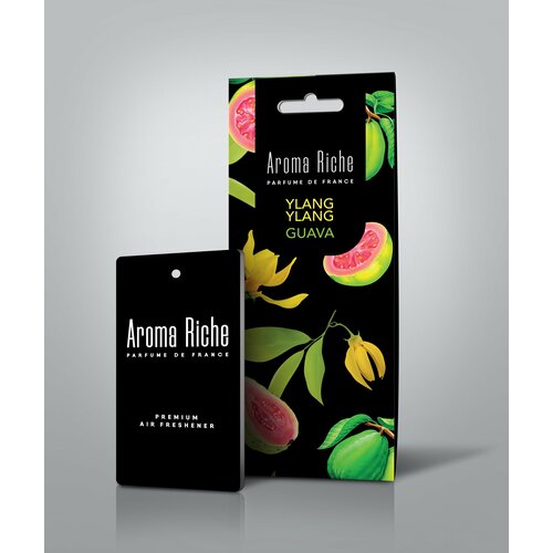 Ароматизатор для автомобиля AROMA RICHE картонный - YLANG YLANG-GUAVA (иланг-иланг И гуава)