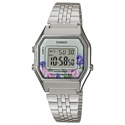 Наручные часы CASIO Часы наручные женские Casio Vintage LA680WA-4C Гарантия 2 года, серебряный