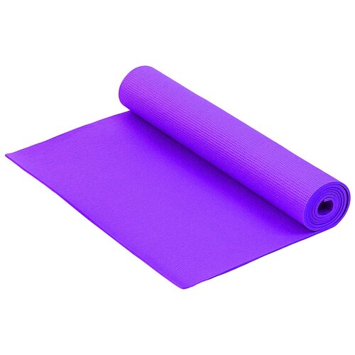 Коврик Larsen Коврик для фитнеса и йоги Larsen PVC р173х61х0,6см (повыш плотн), 173х61 см фиолетовый 0.6 см