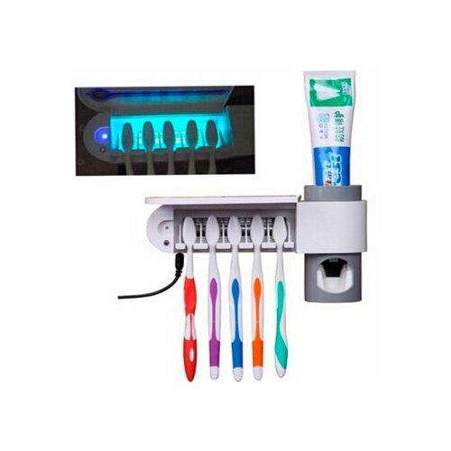 Держатель для зубных щеток с автоматическим диспенсером пасты и УФ-стерилизатором SM-CX1021