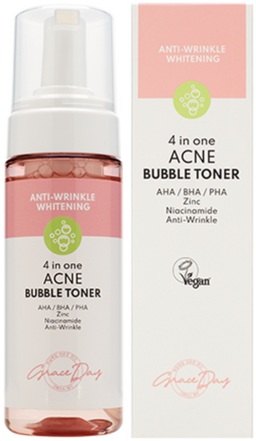 Grace Day Пузырьковый тонер против прыщей 4 in one acne bubble toner, 150мл