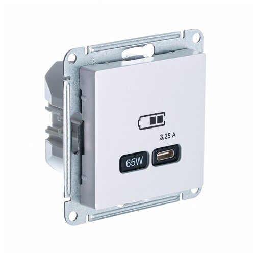 Systeme Electric AtlasDesign жемчуг USB розетка тип-C 65W высокоскор. заряд. QC, PD, механизм ATN000427 (5 шт.)