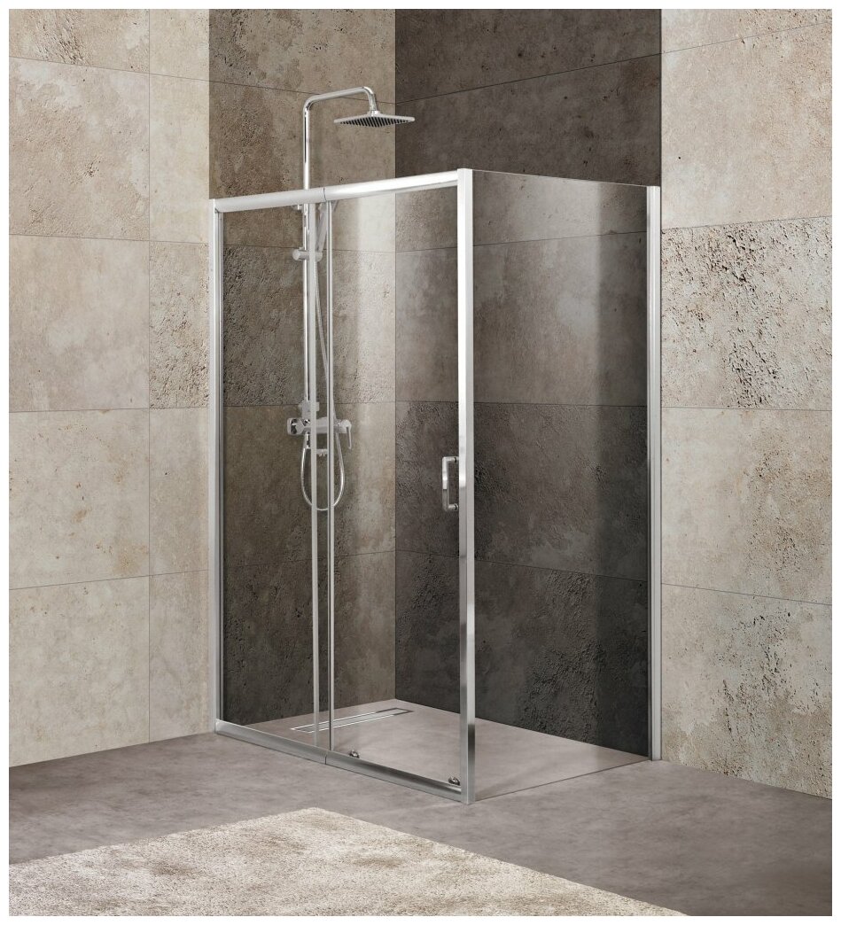 Душевой уголок BelBagno Unique 100x80 UNIQUE-AH-1-100/115-80-C-Cr стекло прозрачное, профиль хром, без поддона