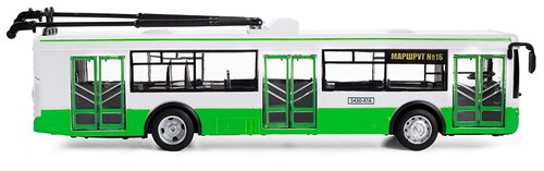 Троллейбус Play Smart 9690-A 1:43, 29 см, зеленый/белый