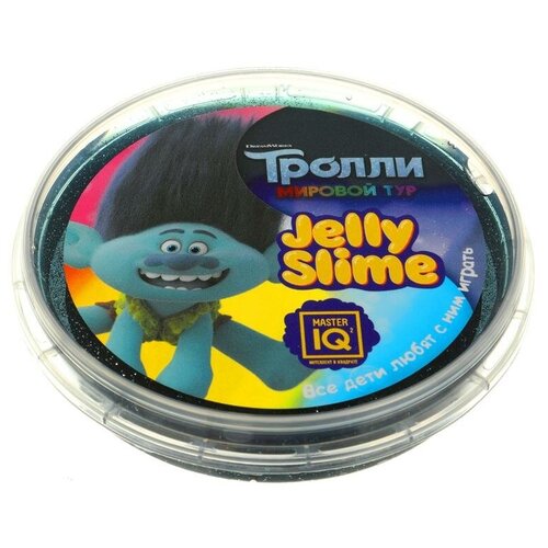 Лизун Master IQ² Jelly Slime Тролли. Мировый тур черный