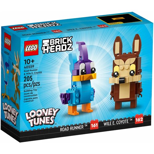 набор фигурок bearbrick looney tunes wile e coyote 100% and 400% Конструктор Lego BrickHeadz 40559 Road Runner и Wile E. Coyote