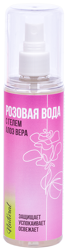 Крымская Натуральная Коллекция Вода розовая с гелем алоэ вера, 150 мл