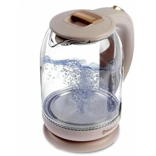 Чайник электрический Sakura SA-2709CW стекло 18 л 1800 Вт бежевый 162200₽