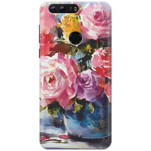 фото Cиликоновый чехол акварельный букет цветов на honor 8 / хонор 8 re:pa