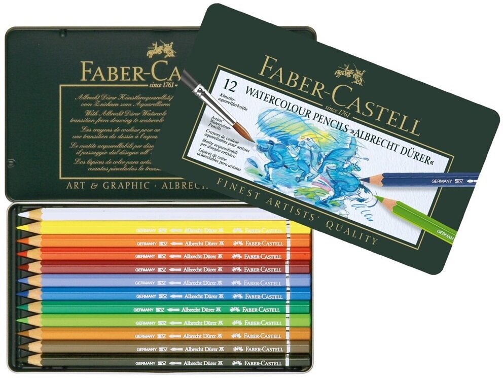 Акварельные карандаши Faber Castell Набор акварельных карандашей 12 цветов Faber Castell Albrecht Durer