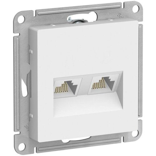 Розетка компьютерная 2-м AtlasDesign RJ45 кат.5E механизм бел. | код ATN000185 | Schneider Electric (10шт. в упак.) розетка компьютерная 2 м atlasdesign rj45 кат 5e механизм бел код atn000185 schneider electric 10шт в упак