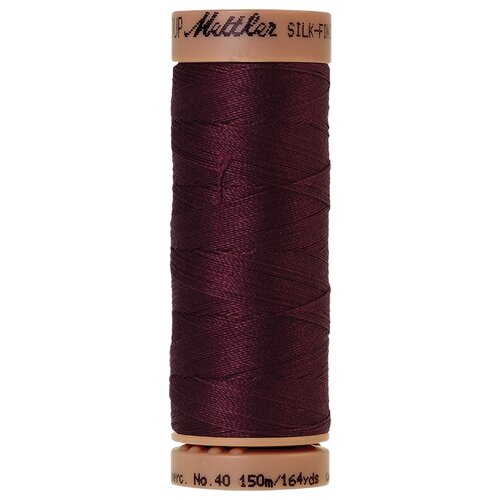 Нить для машинного квилтинга SILK-FINISH COTTON 40, 150м 100% хлопок 0109 Bordeaux ( 9136-0109 ) нить для машинного квилтинга silk finish cotton 40 150м 100% хлопок 0342 flint stone 9136 0342