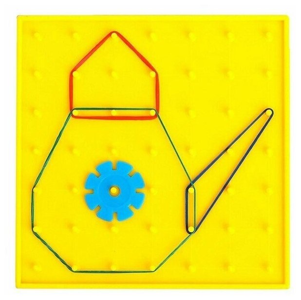 Геоборд Математический планшет: весёлые картинки с инструкцией по схемам, цвета, по методике Монтессори