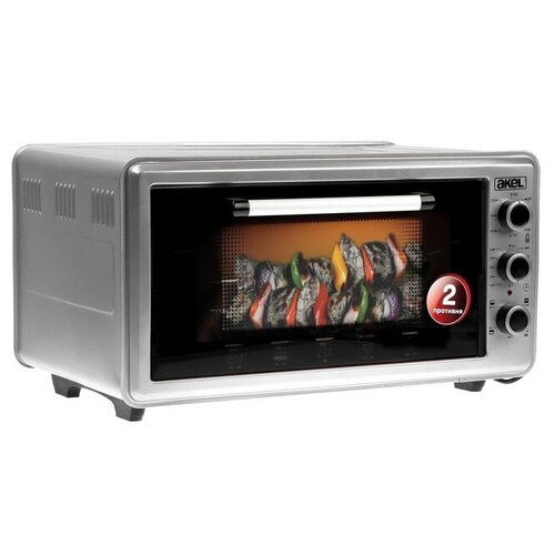 Мини-печь AKEL AF-940 1300 Вт 45л 50-320С таймер гриль серебристая 1687400₽