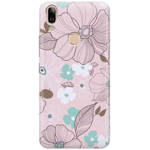 фото Re:paчехол - накладка artcolor для vivo y85 / v9 с принтом "розовые цветы"