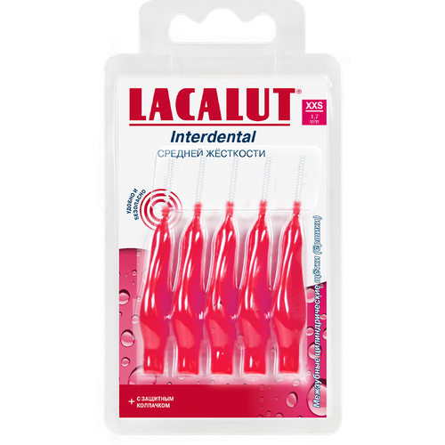 Lacalut Interdental Ершики межзубные цилиндрические р XXS d 1,7 5 шт lacalut межзубные цилиндрические щетки ёршики размер xxs d 1 7 мм 1 х 5 шт lacalut интердентал