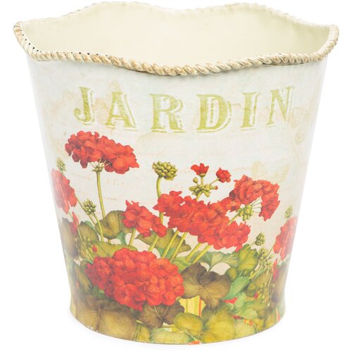 Кашпо Planet Garden d135 см металлическое алое 469₽