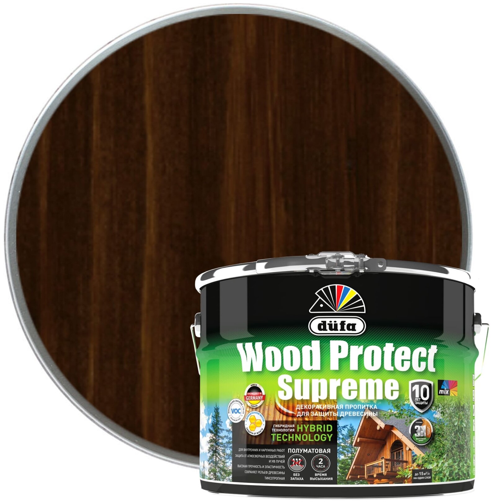 Пропитка Wood Protect Supreme тик 075 л Dufa МП00-008528