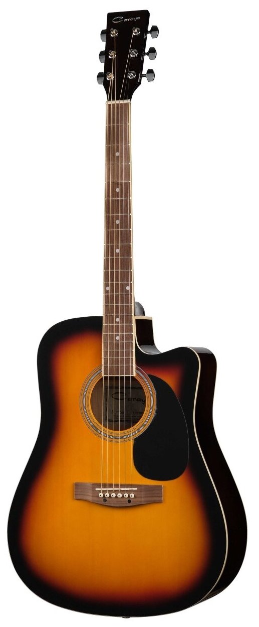 F601-BS Акустическая гитара, с вырезом, санберст, Caraya