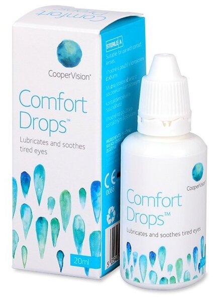 Увлажняющие капли для глаз CooperVision Comfort Drops (КуперВижн Комфорт Дропс), 20 мл