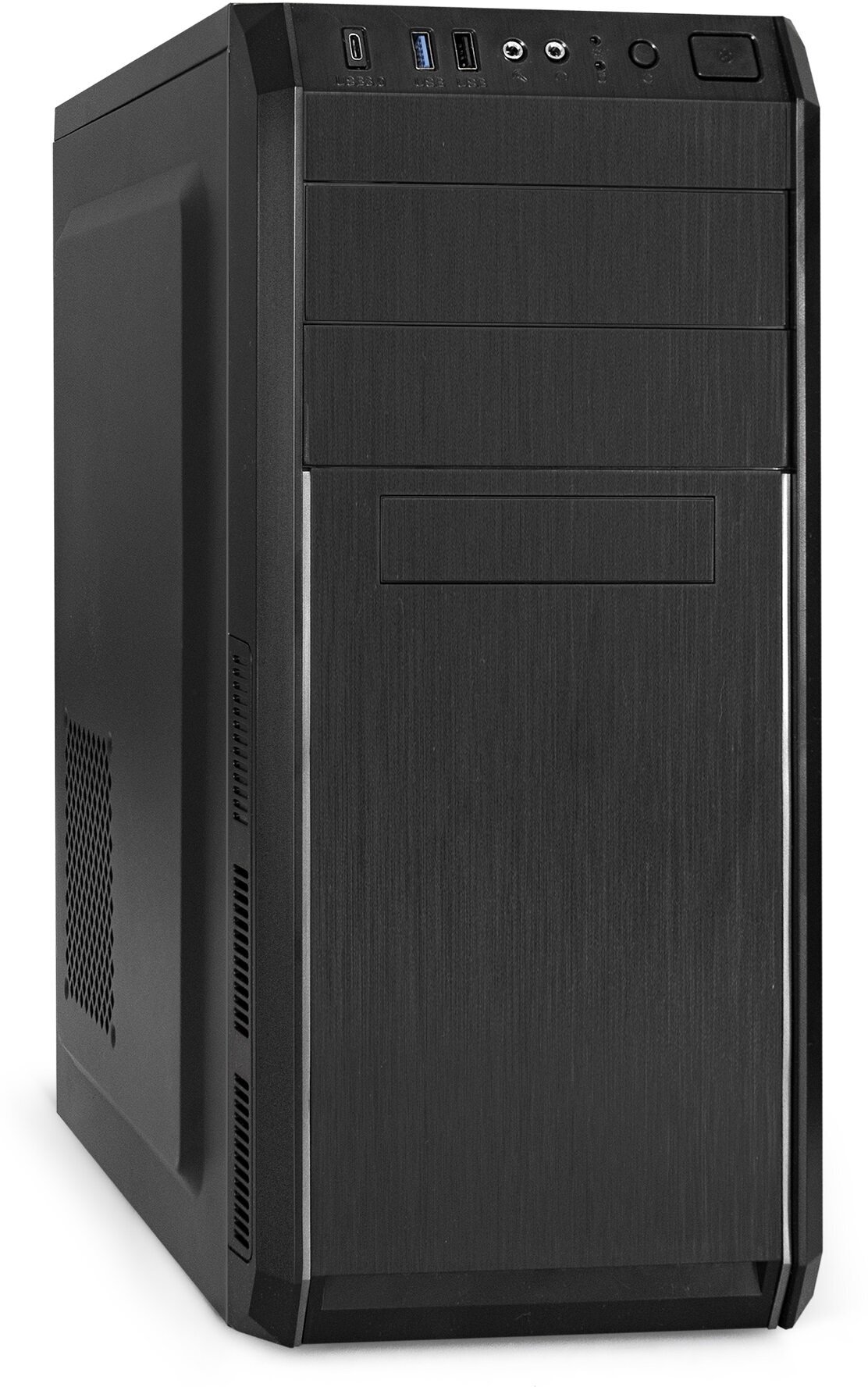 Корпус Miditower ExeGate XP-334UC (ATX, без БП, 1*USB+1*USB3.0+1*TypeC, аудио, черный) EX287365RUS