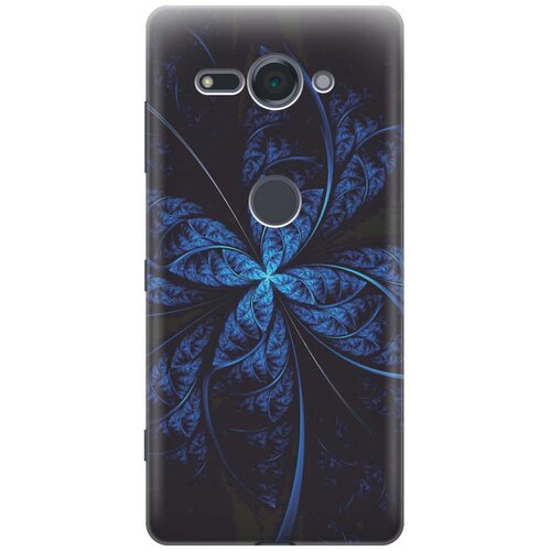 фото Re:pa накладка transparent для sony xperia xz2 compact с принтом "темно-синяя абстракция"