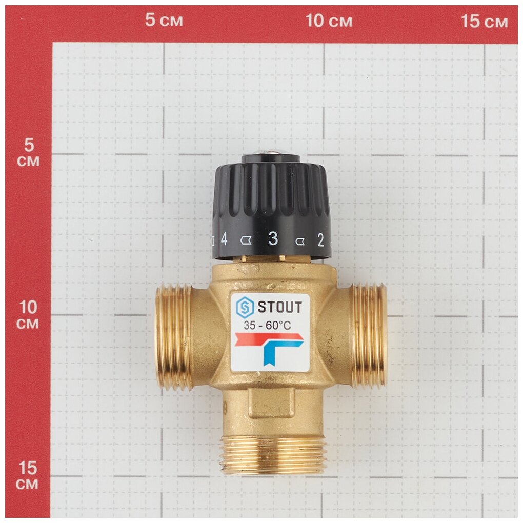 STOUT SVM-0120-166025 STOUT Термостатическийесительный клапан для систем отопления и ГВС 1" резьба