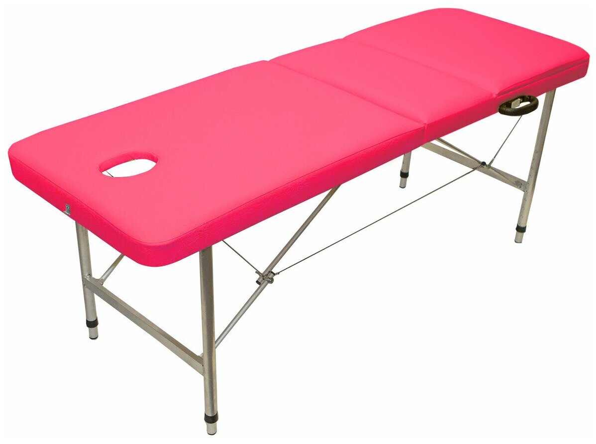 Массажный стол Your Stol трехзонный регулировка, 180х60, фуксия - фотография № 2