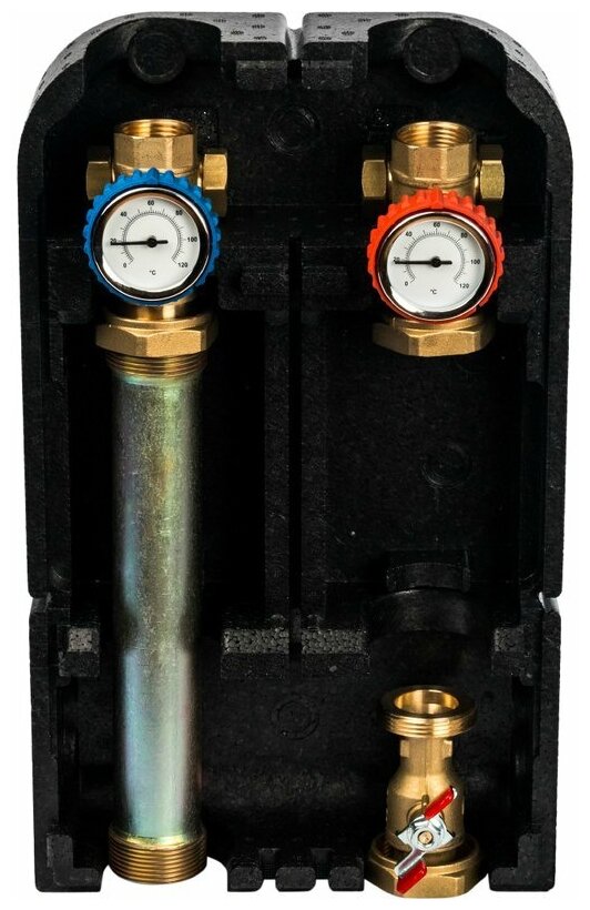 STOUT Насосная группа с прямым контуром 1" без насоса в теплоизоляции 35 kW, SDG-0001-002501