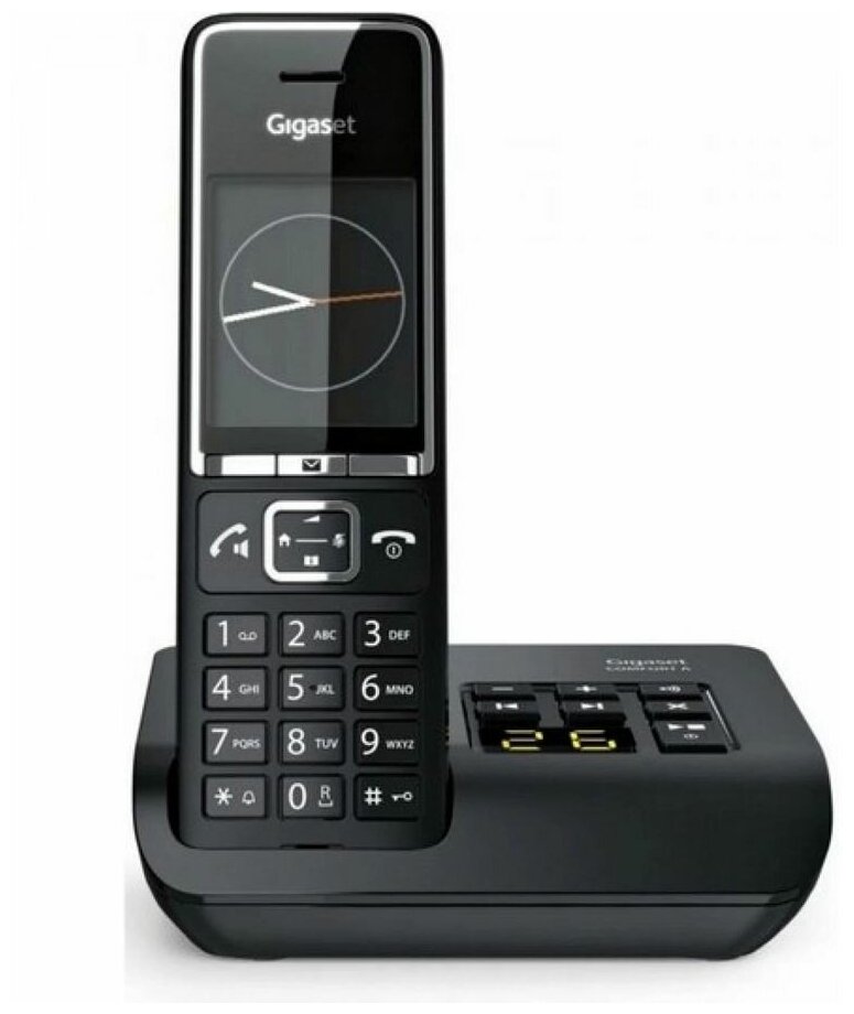 Радиотелефон Gigaset Dect Comfort 550A RUS черный автооветчик АОН