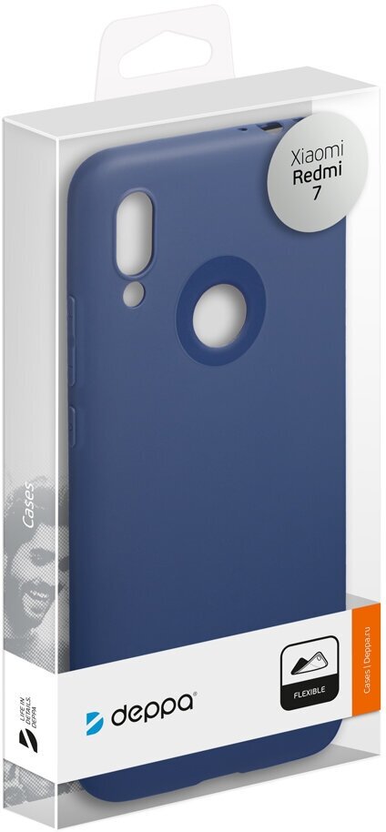 Чехол Gel Color Case для Xiaomi Redmi 7 (2019), синий, Deppa 87144