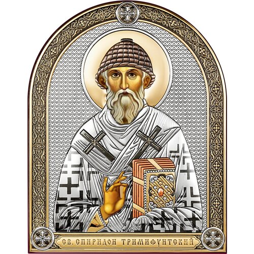 Икона Святой Спиридон 6404/CT, 10х12.5 см икона святой спиридон 6404 ct 6 2х8 4 см