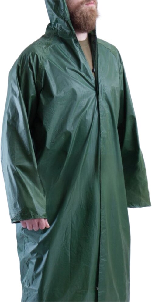Дождевик оверсайз, водонепроницаемый, размер 50-58, зеленый