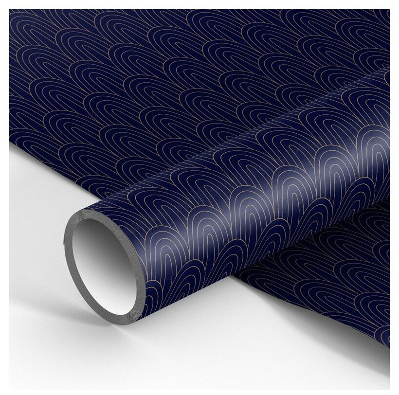 Упаковочная бумага глянц. 70*100см, "Dark blue", 90г/м2, AXLER
