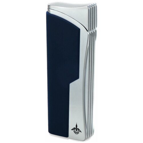 Зажигалка газовая Colibri OF LONDON Legacy Blue Rubber & Silver